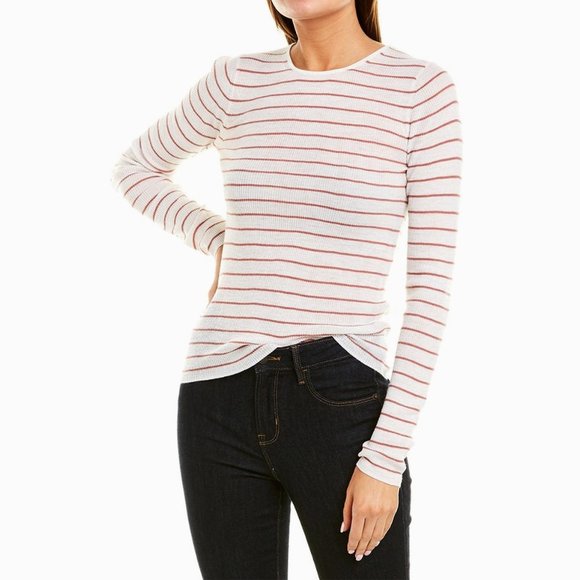 NWT Vince Stripe Print Wool Lightweight Sweater Top - Picture 6 of 8